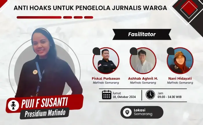 Workshop Anti Hoaks Untuk Pengelola Jurnalis Warga