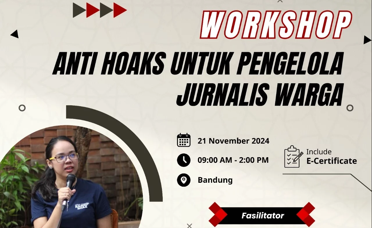 Bandung – Workshop Anti Hoaks Untuk Pengelola Jurnalis Warga